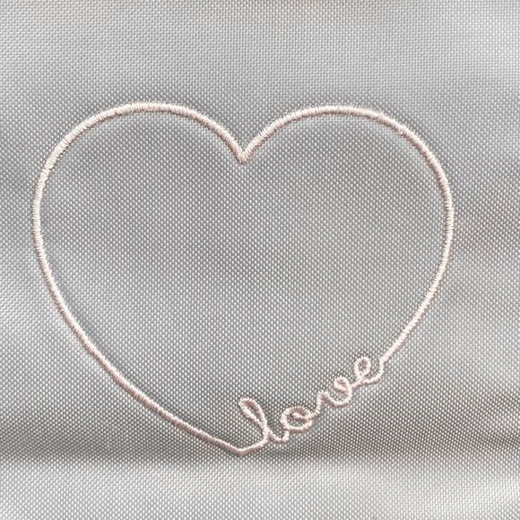 Longchamp Limited Edition Black/Gray Love Heart Le Pliage Shoulder Tote Bag. EUC - Picture 5 of 14